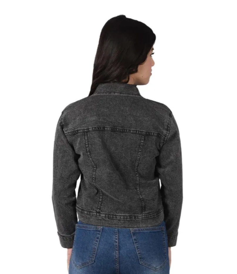 Comfy Women Solid Denim Jacket